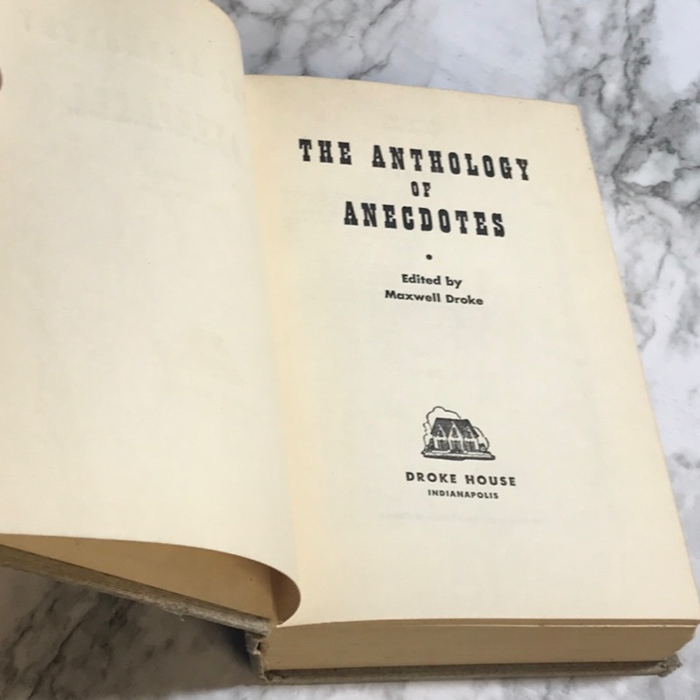 The Anthology of Anecdotes Maxwell Droke Vintage from 1948 hardcover